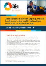 Thumbnail - Associations between vaping, mental health and risky health behaviours over time in Australian men
