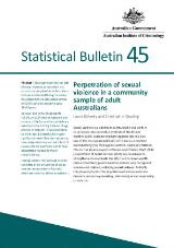 Thumbnail - Perpetration of sexual violence in a community sample of adult Australians