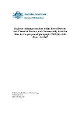 Thumbnail - Register of changes made to online lists of Persons and Classes of Persons, and Commercially Sensitive Sites for the purpose of paragraph 256(5)(b) of the Water Act 2007 [2024]