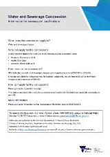 Thumbnail - Water and sewage concession : information for concession card holders.