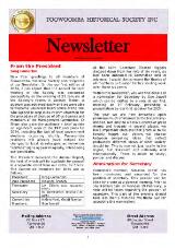 Thumbnail - Toowoomba Historical Society Inc newsletter