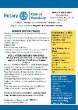 Thumbnail - Rotary Club of Westbury Bulletin : Rotary Club of Westbury.
