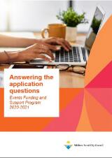 Thumbnail - Answering the Application Questions : Events Funding and Support Program.