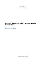 Thumbnail - Defence’s Management of ICT Systems Security Authorisations : Department of Defence