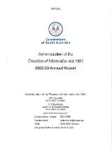 Thumbnail - Annual report : administration of the Freedom of Information Act 1991.
