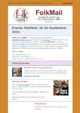 Thumbnail - Folkmail : a weekly what's on from the Folk Federation of NSW.