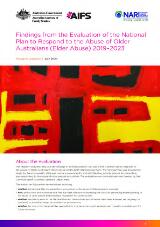 Thumbnail - Findings from the Evaluation of the National Plan to Respond to the Abuse of Older Australians (Elder Abuse) 2019-2023 : research snapshot.