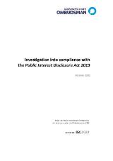 Thumbnail - Investigation into compliance with the Public Interest Disclosure Act 2013