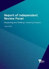 Thumbnail - Report of independent review panel :  wagering and betting licensing project