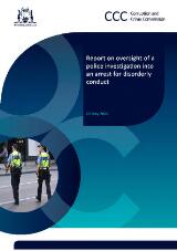 Thumbnail - Report on oversight of a police investigation into an arrest for disorderly conduct.