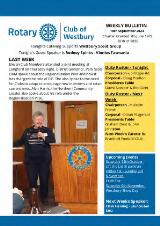 Thumbnail - Rotary Club of Westbury Bulletin : Rotary Club of Westbury.