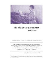 Thumbnail - The Shadowland newsletter.