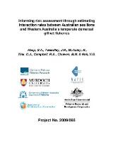 Thumbnail - Informing risk assessment through estimating interaction rates between Australian sea lions and Western Australia’s temperate demersal gillnet fisheries