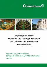 Thumbnail - Examination of the report of the strategic review of the Office of the Information Commissioner
