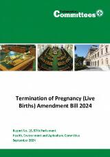 Thumbnail - Termination of pregnancy (live births) amendment bill 2024