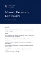 Thumbnail - Monash University Law Review