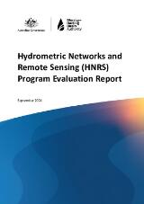 Thumbnail - Hydrometric Networks and Remote Sensing (HNRS) Program evaluation report
