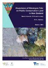 Thumbnail - Abundance of Himalayan tahr on public conservation land in New Zealand : results from the 2023 aerial survey.