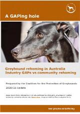 Thumbnail - Greyhound rehoming in Australia Industry GAPs vs community rehoming.