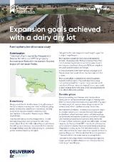 Thumbnail - Expansion goals achieved with a dairy dry lot.