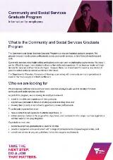 Thumbnail - Community and social services graduate program : information for employers.
