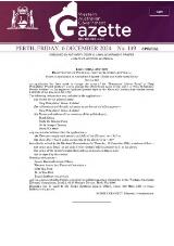 Thumbnail - Western Australian government gazette.