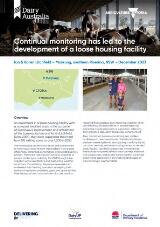 Thumbnail - Continual monitoring has led to the development of a loose housing facility.