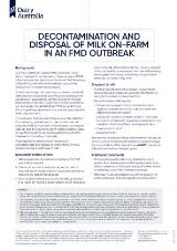 Thumbnail - Decontamination and disposal of milk on-farm in an (sic) FMD outbreak.