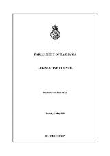 Thumbnail - Legislative Council report of debates.