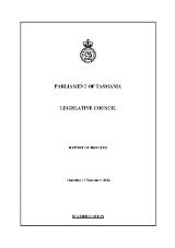 Thumbnail - Legislative Council report of debates.
