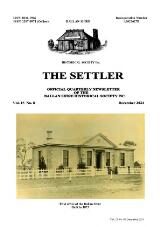 Thumbnail - The Settler : official quarterly newsletter of the Ballan Shire Historical Society Inc.