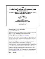 Thumbnail - The Australian Freshwater Protected Area Resourcebook.