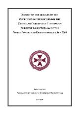 Thumbnail - Report on the results of the inspection of the records of the Crime and Corruption Commission pursuant to section 362 of the Police Powers and Responsibilities Act 2000