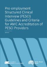 Thumbnail - Pre-employment Structured Clinical Interview (PESCI) Guidelines and Criteria for AMC Accreditation of PESCI Providers.