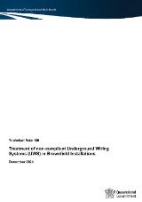 Thumbnail - Treatment of non-compliant underground wiring systems (UWS) in brownfield installations : technical note TN159.