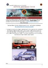 Thumbnail - RoverNET : the weekly e-newsletter of the Rover Owners Club Inc. N.S.W. & A.C.T.