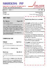 Thumbnail - Shrieking pip : magazine of the Adelaide Caravan Club.