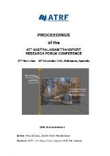 Thumbnail - Proceedings of the 45th Australasian Transport Research Forum Conference.