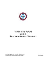 Thumbnail - Report on the register of members' interests