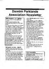 Thumbnail - Darebin Parklands Association newsletter.