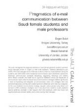 Thumbnail - The JALT CALL Journal.