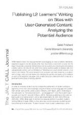 Thumbnail - The JALT CALL Journal.