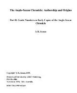 Thumbnail - The Anglo-Saxon Chronicle : authorship and origins. Part B, Guide-numbers in early copies of the Anglo-Saxon Chronicle