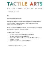 Thumbnail - Tactile Arts newsletter.