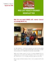 Thumbnail - Red Lily Health Board newsletter.