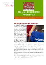 Thumbnail - Red Lily Health Board newsletter.