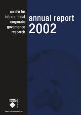 Thumbnail - Centre for International Corporate Governance Research annual report 2002