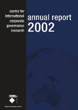 Thumbnail - Centre for International Corporate Governance Research annual report 2002.