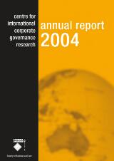 Thumbnail - Centre for International Corporate Governance Research annual report 2004