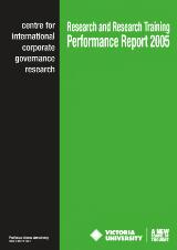 Thumbnail - Research and research training performance report. 2005